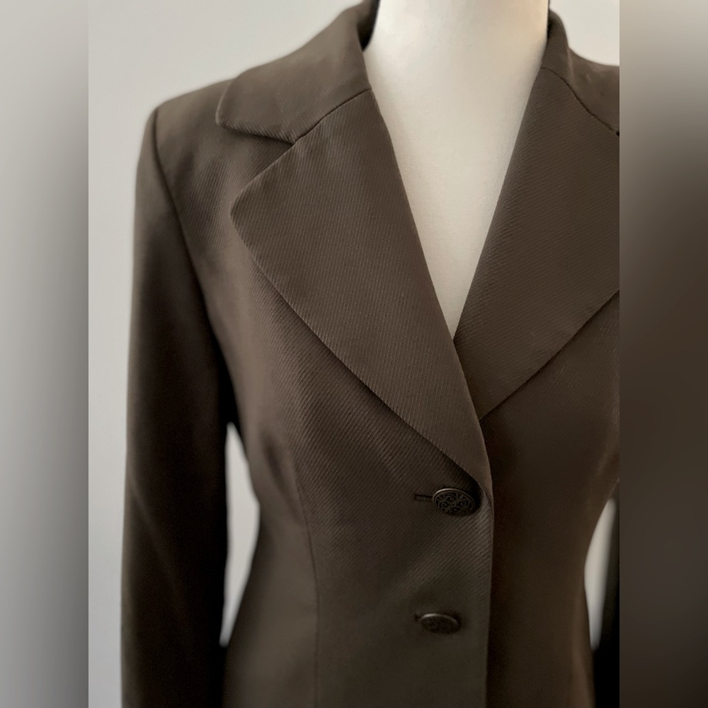 Doncaster Wool Blazer Brown Size 4 - image 1